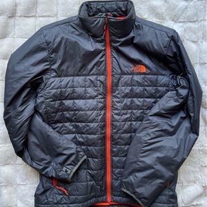 The North Face Men's Gray Jacket with orange Accents